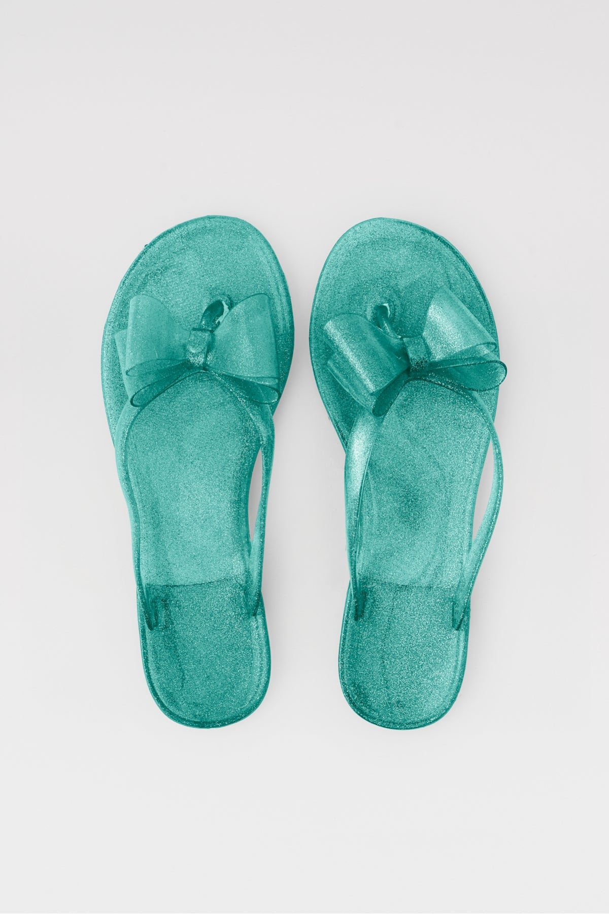 GLORIA Simli Yeşil Bayan Plaj Terliği