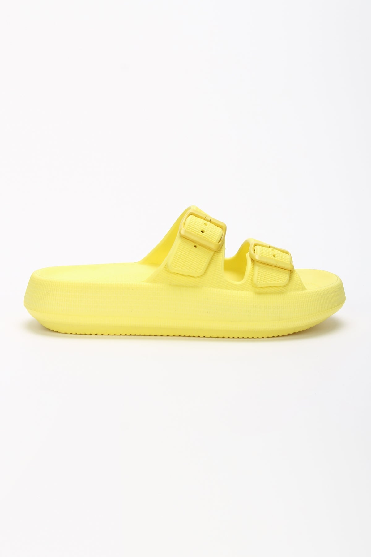 Lily açık sarı çift toka eva terlik