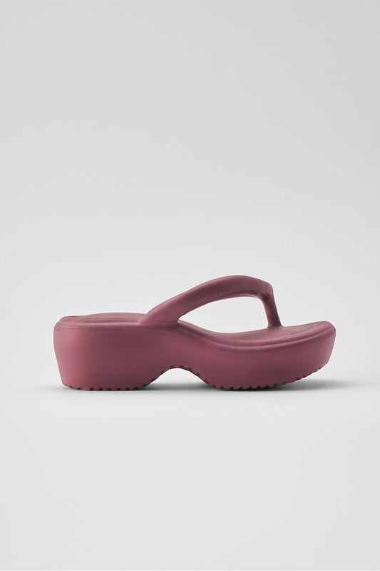 Milla Vişne Parmak arası Eva Yazlık Plaj - Günlük Platform Terlik