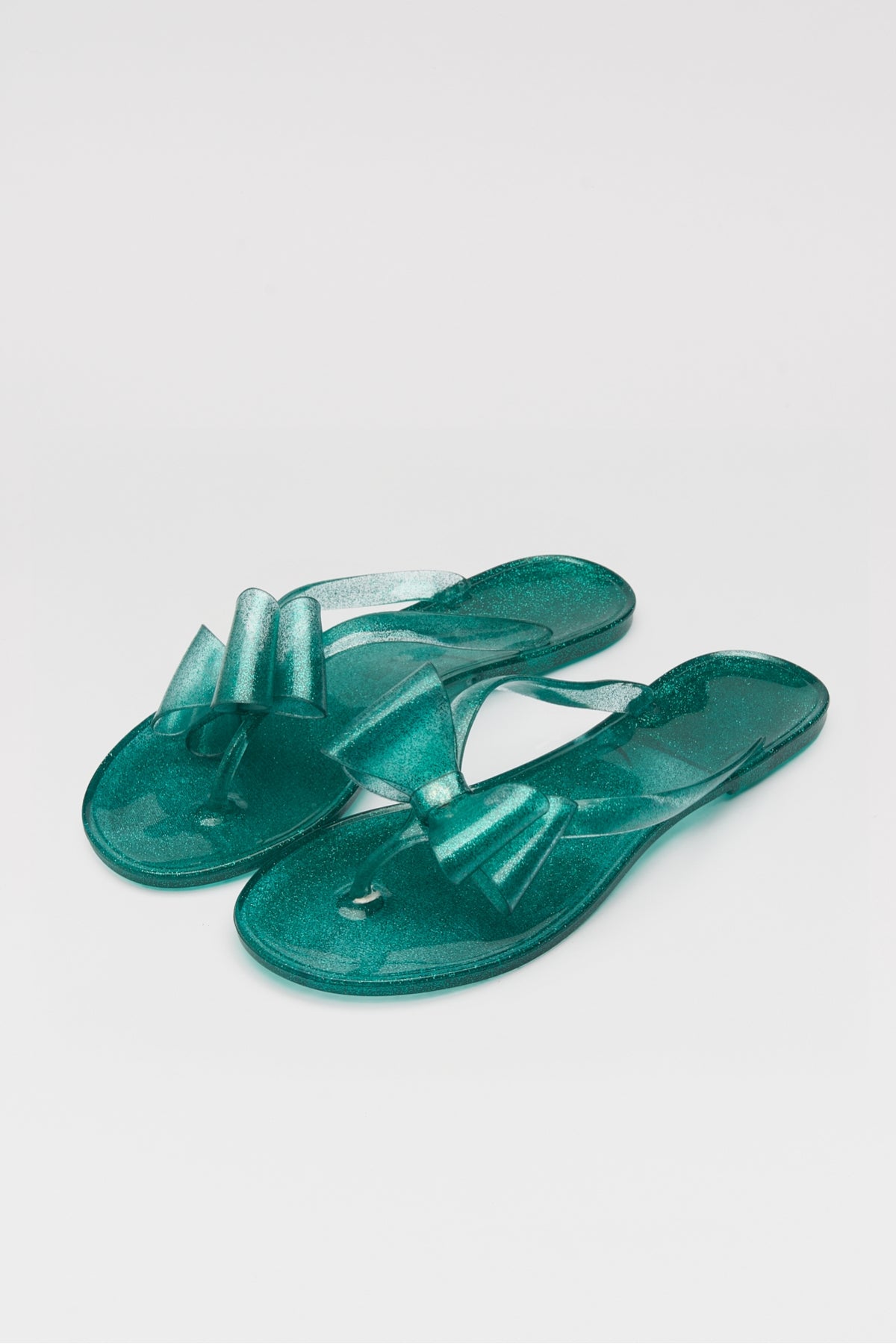 GLORIA Simli Yeşil Bayan Plaj Terliği